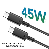 Câble d'origine pour Samsung S22 S21, haute qualité, 45W PD USB-C 5A, câble de charge rapide, type C vers type C, câble de données de charge rapide