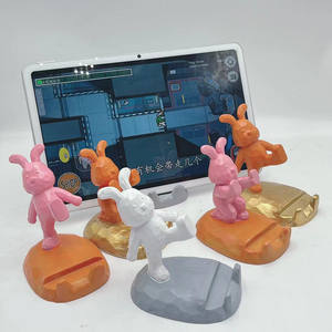 Support de lapin de télévision <span class=keywords><strong>en</strong></span> <span class=keywords><strong>direct</strong></span> simple, ornements de bureau pour homme paresseux, cadeaux de dessin animé, support de bureau pour téléphone portable <span class=keywords><strong>en</strong></span> résine - Product Image 1