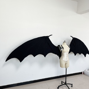 Fabbrica personalizzata nero elettrico telescopico nero a forma di pipistrello meccanico ali d'angelo della sfilata di moda oggetti di scena ali enormi - Product Image 3