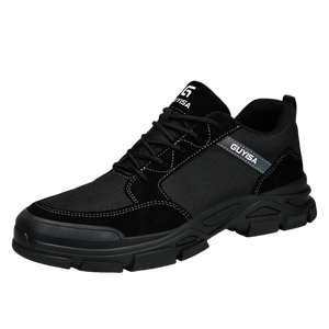 Zapatos de seguridad de cuero de grano completo Kevlar entresuela protección contra pinchazos botas transpirables antideslizantes para la construcción - Product Image 3