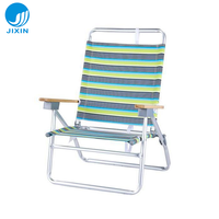 Hot Fashion 600D Oxford Chaises de plage pliantes en aluminium pour l'extérieur Tissu durable pour Patio Garden Poolside Design moderne pour les parcs