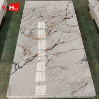 Vente Flash : Panneau Mural PVC Effet Marbre Brillant 3mm – Luxe pour le Marché Indien – Plaque Décorative en Plastique UV Effet Pierre