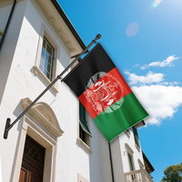 Drapeau national de l'Afghanistan 3x5 pieds, bannière en polyester double face pour la décoration murale patriotique intérieure et extérieure