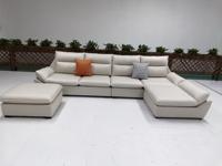 Conjunto de sofá Seccional de estilo americano moderno, estrella de madera cubierta de tela para vestíbulo de Hotel, sala de estar, apartamento, uso al aire libre