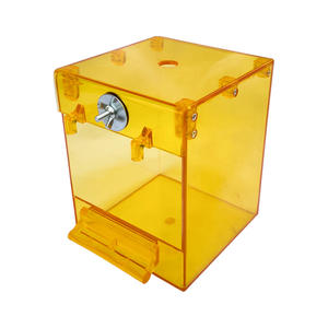 Choix amusant octogonal peau de tigre Transparent bain carré Pot pour suspendus oiseaux perroquet oiseau fournitures shampooing articles articles de soins pour animaux de compagnie - Product Image 1