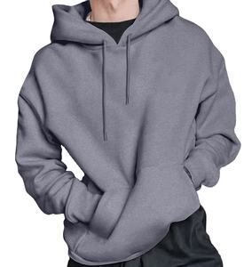 Sweat à capuche décontracté pour homme, style streetwear, brodé, 100 % coton molletonné, sans doublure, couleur unie, coupe classique, personnalisable - Product Image 1