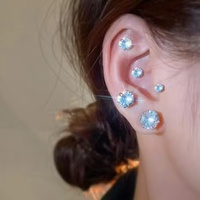 GRA Gecertificeerde Moissanite Oorknopjes 925 Sterling Zilver VVS D Kleur Geslaagd voor Diamanttest