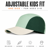 Casquette de baseball pour enfants avec logo personnalisé, 5 panneaux, blocs de couleur, pour tout-petits, OEM ODM, pour garçons et filles, réglable, protection solaire, vente en gros