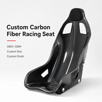 Siège de course personnalisé en carbone 3K Twill brillant, léger, ergonomique, pour simulateur automobile professionnel