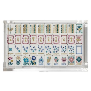 Juego de Mahjong Americano de Acrílico Color Azul Laguna, Tamaño Personalizado, Duradero, Portátil, Ecológico, con Fichas Artísticas - Product Image 3