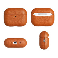 Étui en cuir personnalisé pour écouteurs, étui de protection pour casque, étui de rangement pour écouteurs sans fil, vente en gros