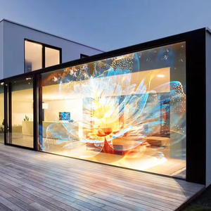 Pantalla <span class=keywords><strong>LED</strong></span> Flexible, Pantalla de Cristal <span class=keywords><strong>LED</strong></span> para Ventanas de Centros Comerciales, Panel Publicitario <span class=keywords><strong>LED</strong></span> Adhesivo para Cristal - Product Image 1