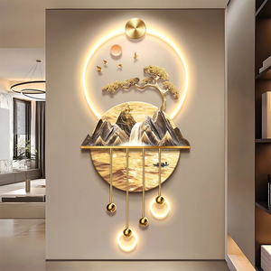 Venta Directa de Fábrica, Pinturas de Paisaje Modernas en Acrílico <span class=keywords><strong>3D</strong></span> con Luz LED, Decoración de Pared, Pintura de Naturaleza Muerta Moderna para Entrada de Pasillo - Product Image 5