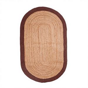 Tapis d'intérieur en jute fait main, doux et élégant, respectueux de l'environnement, avec dos antidérapant, adapté aux animaux domestiques, pour chambre et salon - Product Image 1