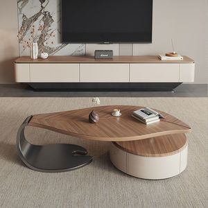 <span class=keywords><strong>Tavolino</strong></span> da Caffè Antico Francese a Forma di Foglia in <span class=keywords><strong>Legno</strong></span> Massello con Impiallacciatura in Noce per Soggiorno - Product Image 2