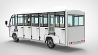 Nouveau design de voiture de bus touristique 17 places entièrement fermée à bon prix, navette avec porte mini bus classique plomb-acide lithium-ion