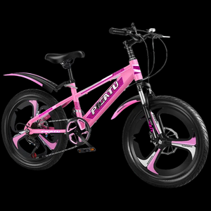 Double frein à disque 18 pouces 6 vitesses vélo pour enfants bleu et rouge avec fourche en acier et pédale ordinaire pour les enfants de taille moyenne et grande - Product Image 3