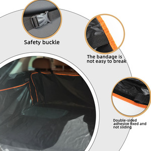 Tapis de coffre de voiture noir et orange, imperméable, universel, protection pour chien et chat, protection de pare-chocs, housse de siège arrière - Product Image 3
