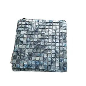 China Hot Sale Premium Coconut Shell Glass Mosaic Flooring Design Mosaics for Hotel Background shell mosaic tiles