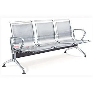 Kursi Tunggu logam Area umum berkualitas tinggi kursi tunggu bandara 3 tempat duduk kursi tunggu rumah sakit