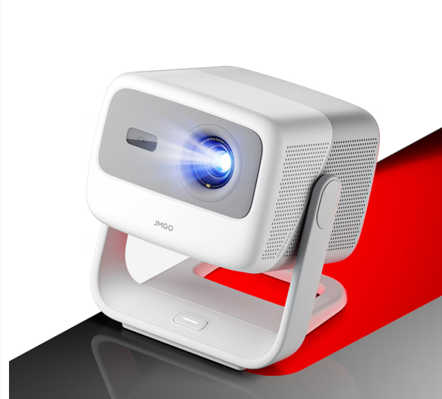 JMGO N1S 4K Triple Laser DLP Projector UHD 1600 Lumens 3D Ready Mini Portable Video Beamer Cinema for Home Theater with Gimbal