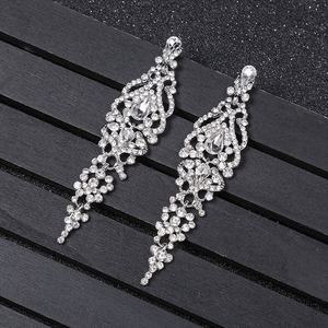 High-End New Year <b>Fashionable</b> <b>Drop</b> <b>Earrings</b> Hot Selling Crystal Bridal Wedding Dress Accessories From Europe and America - Product Image 6