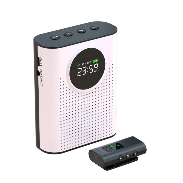 S67 Mini Wireless Loudspeaker LED Lighting Portable Outdoor Voice Amplifier Microphone Clip for Teachers Elderly Tour Party