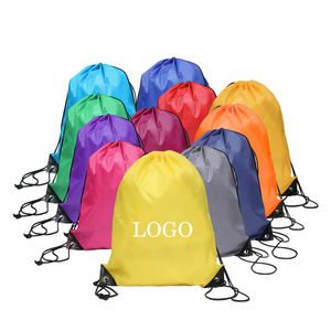 Vente en gros 210d sac à dos en polyester sac à dos à cordon biodégradable pour voyage gym camping fête cadeau sport sac à cordon - Product Image 1