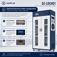 Gabinete de Carga y Almacenamiento de Baterías de Litio a Temperatura Constante, de Acero, con Doble Puerta, 30 Tomas de Corriente y 6 Puertos USB, para Laboratorio y Fábrica, B2B