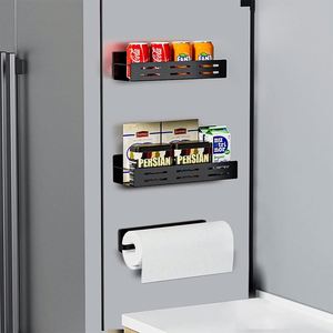 3 Tier Step Layers Spice Rack Metal Set Wall Mounted Spice Racks for Kitchen Seasoning <b>Storage</b> Wall Mounted Display Rack - Product Image 2