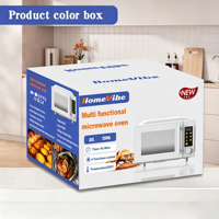 Four à micro-ondes multifonction 20L avec boîtier en verre, contrôle tactile et par bouton, grill, friteuse à air, minuterie numérique électrique, pour comptoir de camping-car