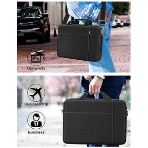 BSCI vente en gros pas cher conception simple tissu en polyester léger logo personnalisé couleur école sac à main pour ordinateur portable sac - Product Image 5