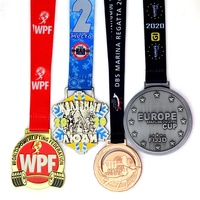 Médailles commémoratives personnalisées pour les compétitions sportives de marathon, souvenirs de course, cadeaux, médailles d'honneur en alliage de zinc 3D, émail personnalisé