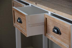 INNOVA HOME Meuble console de salon en bois au design rustique et personnalisé, idéal pour hôtels, avec 3 tiroirs et étagère - Product Image 6