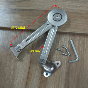 Levier de support haut de gamme à arrêt libre 124 mm, épaisseur 3,8 mm, pour portes de placard coulissantes - Product Image 1
