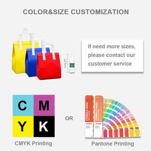 Wiederverwendbare Werbe-Isoliertasche mit individuellem Logo im Großhandel, Kühltasche für Mittagessen aus Vliesstoff für Lebensmittel - Product Image 3