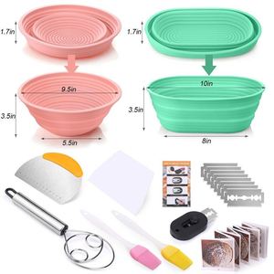 Cesta para Molde Ovalado <span class=keywords><strong>de</strong></span> Ratán, Kit <span class=keywords><strong>de</strong></span> Elaboración <span class=keywords><strong>de</strong></span> Pan <span class=keywords><strong>de</strong></span> Madre, Bannetons <span class=keywords><strong>de</strong></span> 4 Piezas, Cuchilla para Pan Redondo - Product Image 1