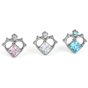 <span class=keywords><strong>Piercing</strong></span> d'<span class=keywords><strong>oreille</strong></span> en Titane ASTM F136, motif Cœur Gothique Aile Princesse avec Zircon Cubique, à filetage interne, pour Helix, Tragus, Cartilage - Product Image 4