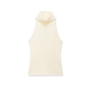 SHENZHU Mujer 2026 Primavera Nueva Moda Tops sin Mangas de Tubo Recto con <span class=keywords><strong>Cuello</strong></span> <span class=keywords><strong>Alto</strong></span> Vintage Camisolas Chic para Mujer - Product Image 2
