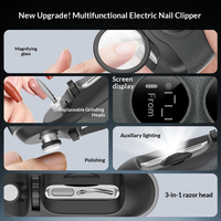 Lighted Magnifying Portable Safety Nail Clippers for All Ages Magnetic Cover 2 Speeds with Precision Trimming