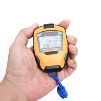 Grosir Stopwatch olahraga Timer Split Digital Stopwatch untuk pelatih renang olahraga lari pelatihan Stopwatch, kuning