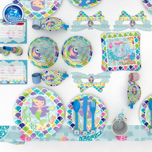Set de Artículos para Fiesta de la Sirenita, 16 Piezas, Decoraciones Desechables para Mesa de Cumpleaños para Niños de 5 a 7 Años - Product Image 1