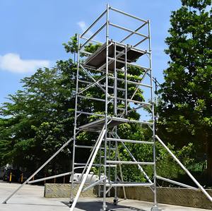 Andaimes Móveis Industriais Dobráveis Torres Rolantes em Liga de Alumínio Modernas de Alta Resistência Equipamento de Construção de 6m-12m de Altura - Product Image 6