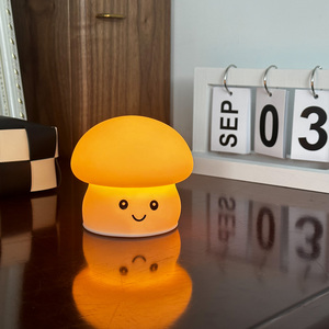 Mushroom <strong>Night</strong> <strong>Light</strong> Food Grade Silicone Pat <strong>Light</strong> Battery Touch Control Bedroom Bedside <strong>Baby</strong> Feeding Soft <strong>Light</strong> - Product Image 2