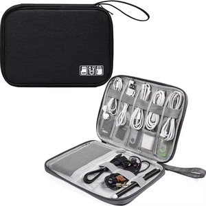 Waterproof Custom Logo Digital <strong>Electronic</strong> <strong>Organizer</strong> Portable Travel Cable USB Data Line Charger Plug Storage Bag with Zipper - Product Image 1