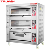 Four à pizza électrique commercial Truwin, 1 à 4 étages, 1 à 12 tablettes, thermostat réglable, minuterie, construction en acier inoxydable