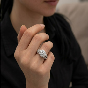 Bague de fiançailles semi-montée classique pour femme en or blanc 18 carats avec diamant véritable taille brillant, qualité supérieure, fabrication OEM chinoise fiable - Product Image 3