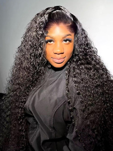 Alipearl Perruque Lagos <span class=keywords><strong>M</strong></span> Hairline Deep <span class=keywords><strong>Wave</strong></span> 6x8 Glueless Lace Front Wig Ready to Go Pre Cut & Plucked Bouncy Full Curls Look volumineux - Product Image 6