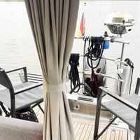 Bateau-maison remorquable 2026 avec moteur hors-bord, en aluminium, pour divertissement, croisière et tourisme, fabrication soudée