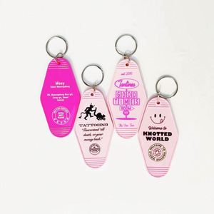 Supplier Custom Design Logo Retro Hotel Keychain Motel Keychain with Keyrings Room Number Key Chain - Product Image 2